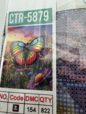 Colorful Butterfly  Ctr   5879  My Craft Joy New  Diamond Art Painting Kit 16x20