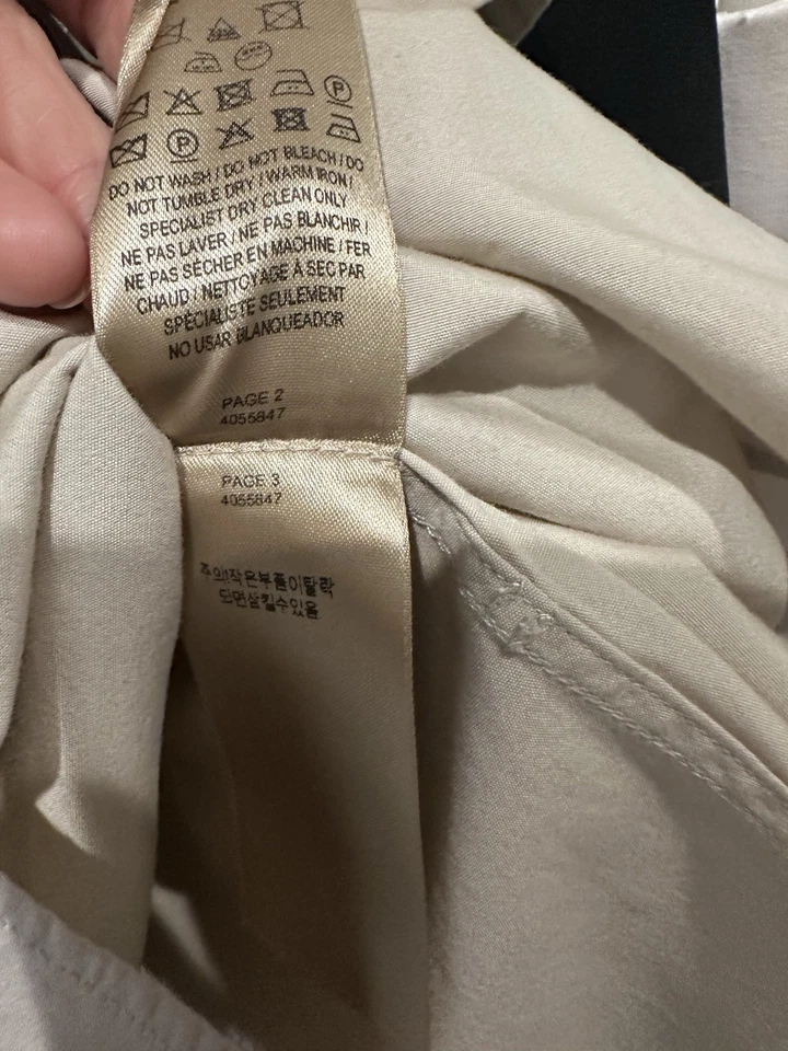 Burberry Designer Short-Sleeve Belted Trench Dress $1,790 US 4 Color Stone - Image 4 of 4