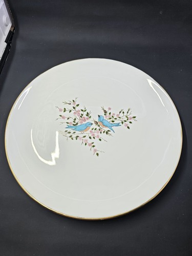 Vintage Handpainted Blue Birds Covered Butter Cheese Dush Signed B. Dean - Picture 14 of 16