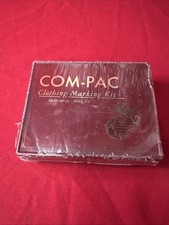 New COM-PAC Clothing Marking Kit Alphabet Stamp Set Ink Pads USA Made E558