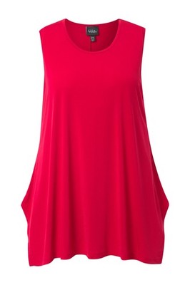 Ulla Popken Damen große Größen Jerseytop Zipfelsaum A Linie Rundhals