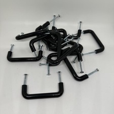 Lot of 16 Black 3 1/4" Plastic Cabinet Drawer Handles Knobs Pull With Screws