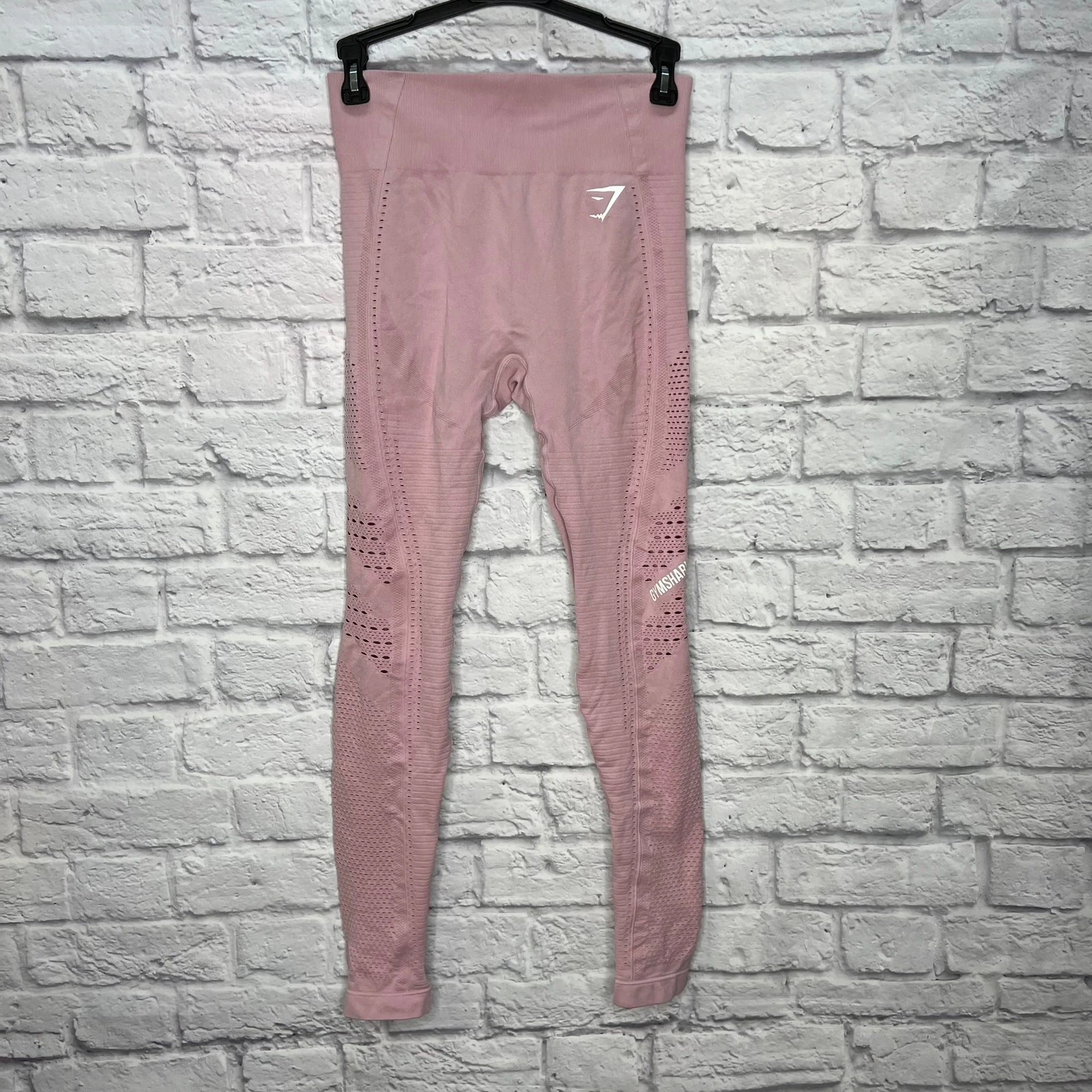 gymshark washed lavender flawless knit dry cutouts leggings