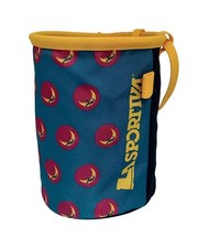 La Sportiva Climbing on the Moon Chalk Bag, Turquoise/Gi