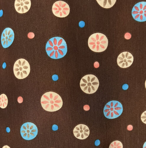 WOMENS SIZE LARGE CHEROKEE SCRUB TOP PRETTY PASTEL COLORS. TIE BACK - Picture 3 of 3