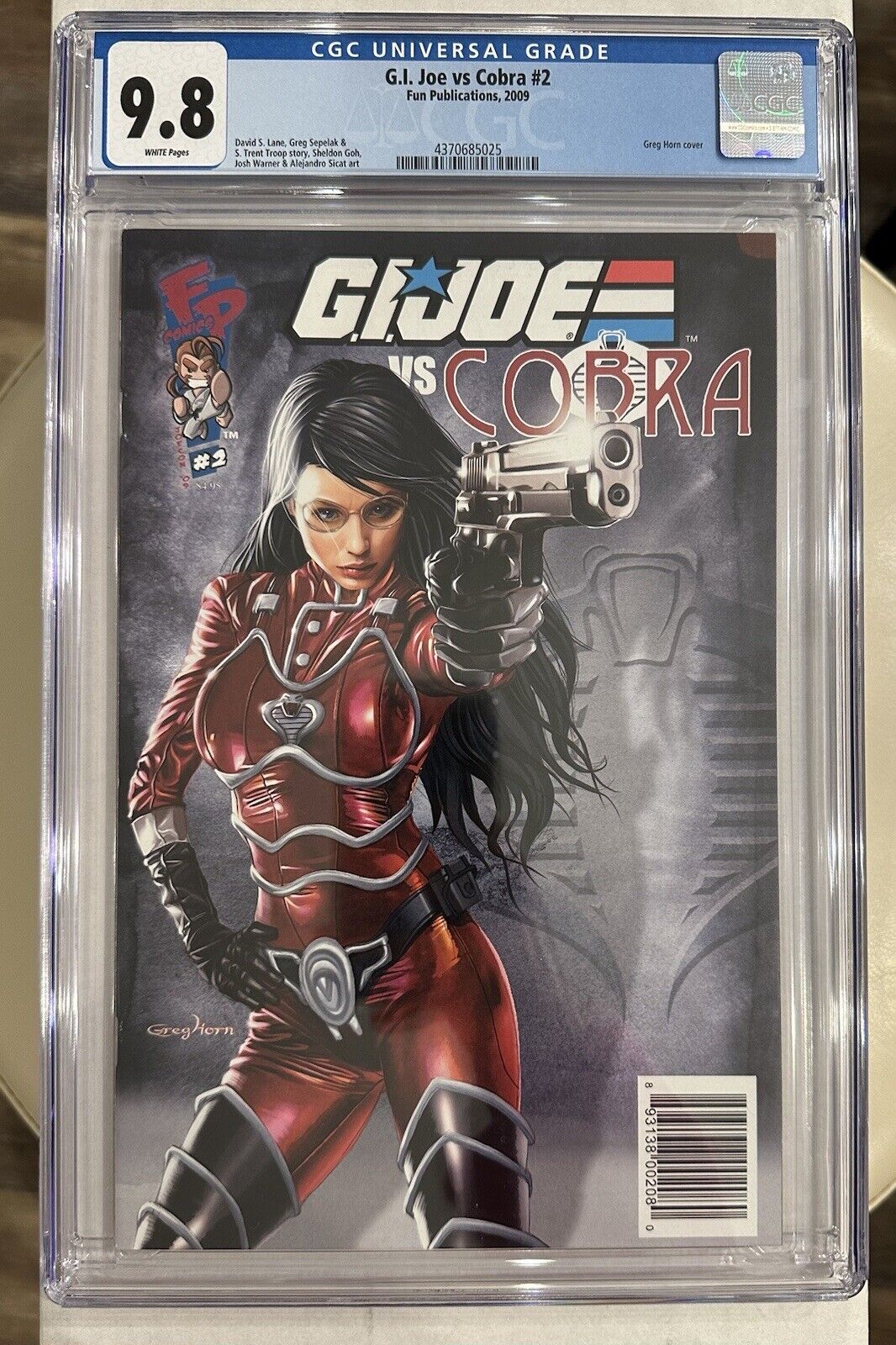 G.I. Joe vs Cobra #2 CGC 9.8 🔥 GREG HORN Art 1 of 8; NONE HIGHER! FP 2009 GGA