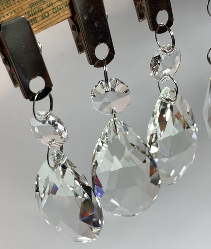 Kristall Glas Kronleuchter Träne Tropfen Prismen Aufklemmen für Weihnachten, Dekor 10er Set - Bild 4 von 5