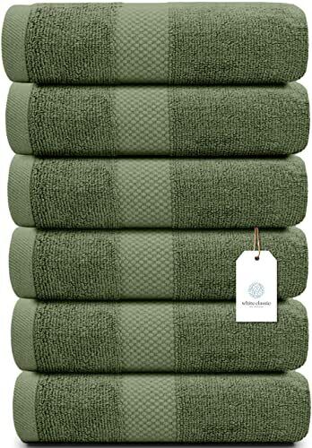 Luxury Hand Towels for Bathroom-Hotel-Spa-Kitchen-Set - 12: Forest Green - Picture 1 of 6