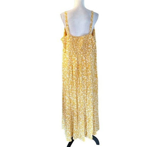 OLD NAVY Floral Maxi Slip Sun Dress Women’s SZ 2X in Yellow Floral NEW - Picture 6 of 10