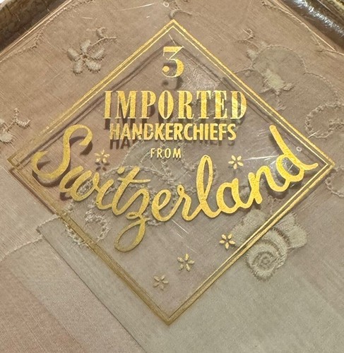 Vintage Handkerchiefs Imported From Switzerland Brand New UNOPENED - Picture 6 of 8
