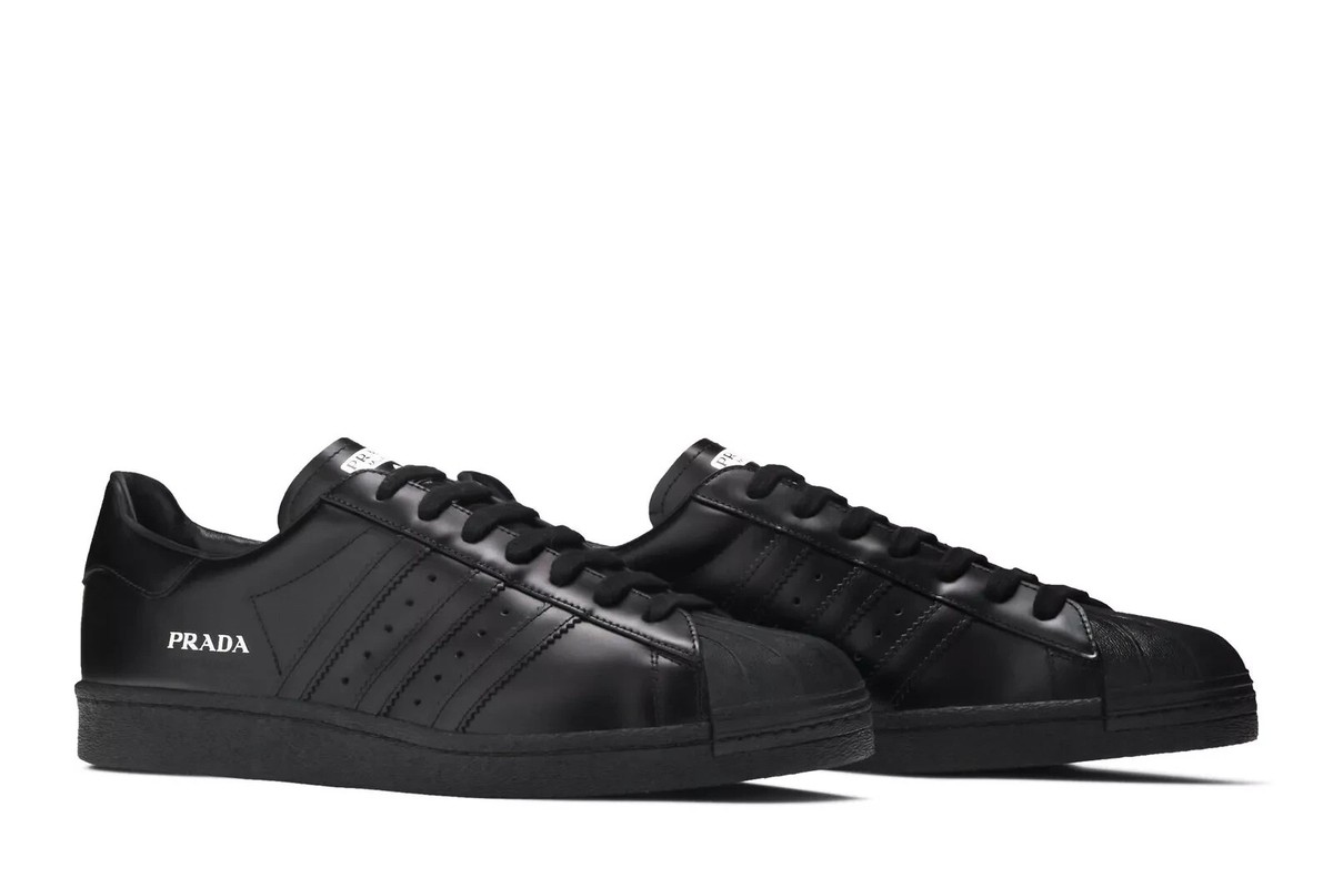 PRADA × adidas originals Superstar Black Core Black Clack PRADA × adidas originals Superstar Black Core Black Clack