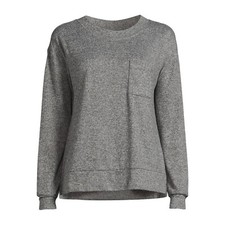 Secret Treasures Women's Hacci Sleep Top Sizes Medium 8-10 Charcoal Grey