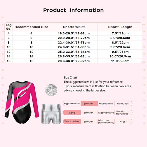 Kids Girls Dancewear Gymnastics Outfits Skating Set Leotard Round Neck Suit - Picture 38 of 48