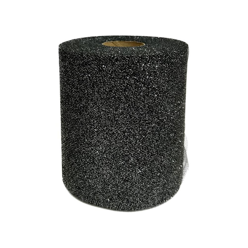 BUONDAC (22.5m*15cm) 1 Rotolo Bobina di Tulle con Glitter Polvere