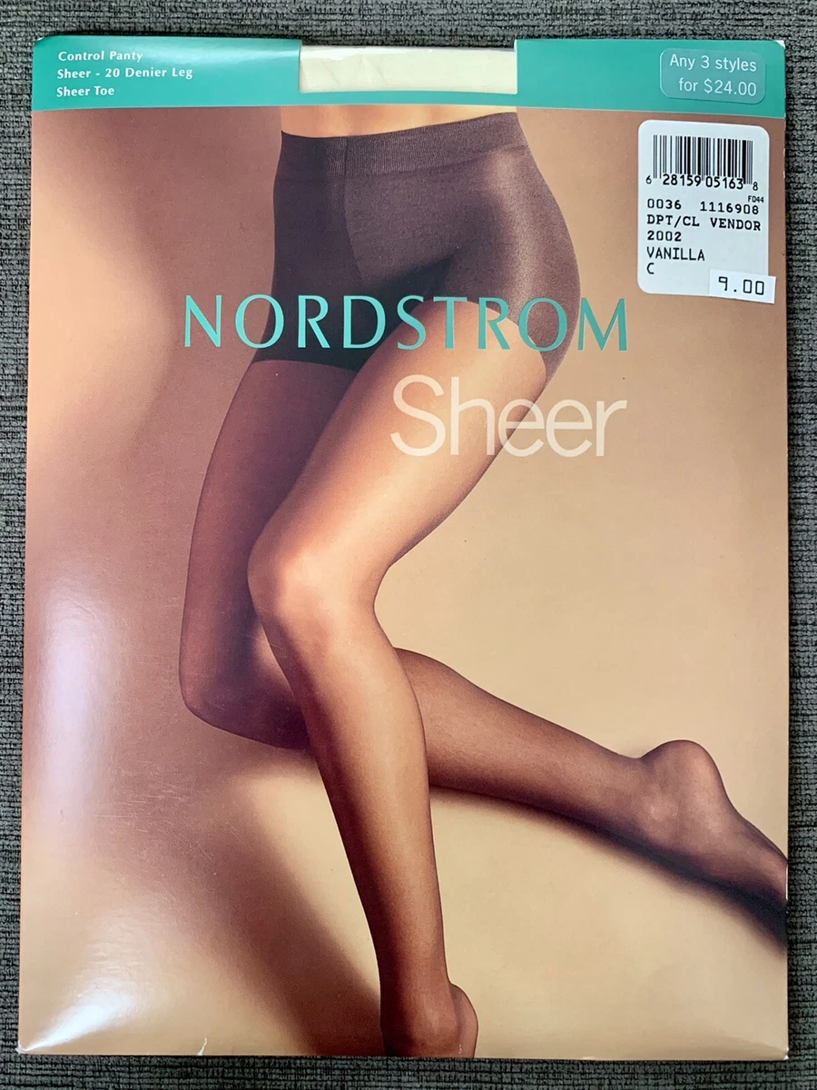Nordstrom Sheer Control Pantyhose 20 Denier Size C Vanilla eBay