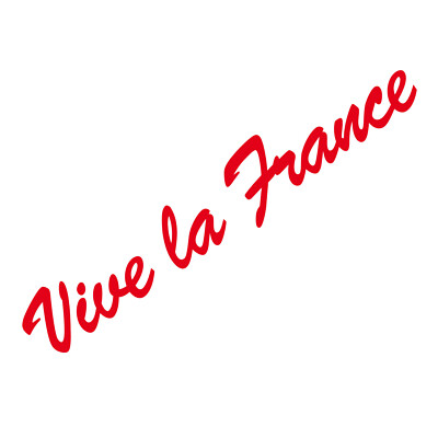 20cm red vive la france lettering sticker tattoo car door window decoration film