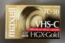 Maxell HGX-Gold TC-30 VHS-C Premium Tape New Factory Sealed