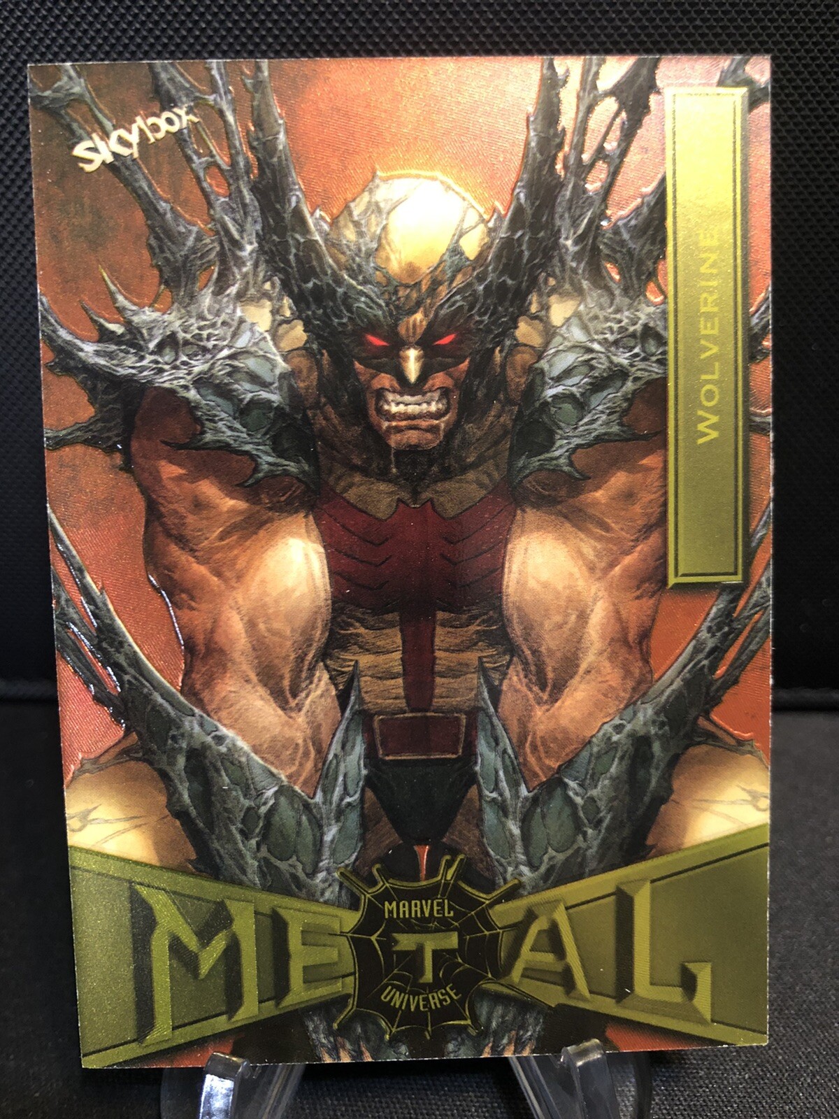 2021 Upper Deck Skybox Spider-Man Marvel Metal Universe Wolverine #100 Yellow FX