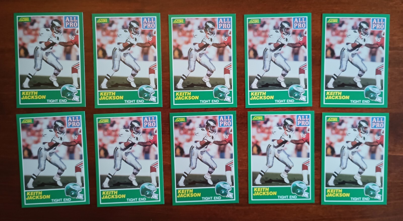 1989 Score RC #293A ERROR KEITH JACKSON ALL-PRO ROOKIE Lot of (10)