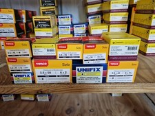 WOOD SCREWS x10 BOXES. ASSORTED SIZES JOB LOT. TOP QUALITY BARGAIN PRICE (Set 2)