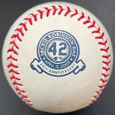 2007 Jackie Robinson Day 60th Anniversary Official Rawlings MLB Blank Baseball