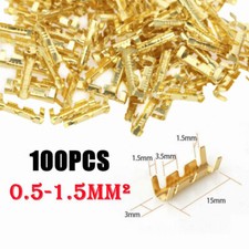 Brass Copper 0.5-1.5mm  Electrical Wire Connectors Crimp Terminals100PCS