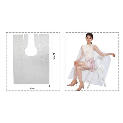 100 Pcs Disposable Hair Salon Capes 51x36 Inch (Pack of 100) - Picture 6 of 7
