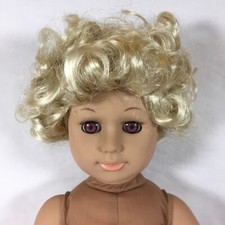 Playhouse Collection Mary Pale Blonde Doll Wig Short Curly Hair Cut Size 12-13