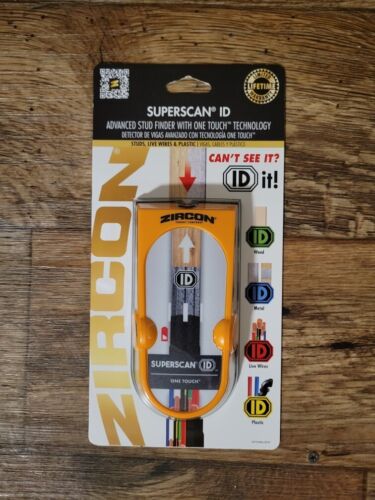 ZIRCON SUPERSCAN ID STUD FINDER LIVE WIRES PLASTIC WOOD METAL FREE SAME DAY SHIP