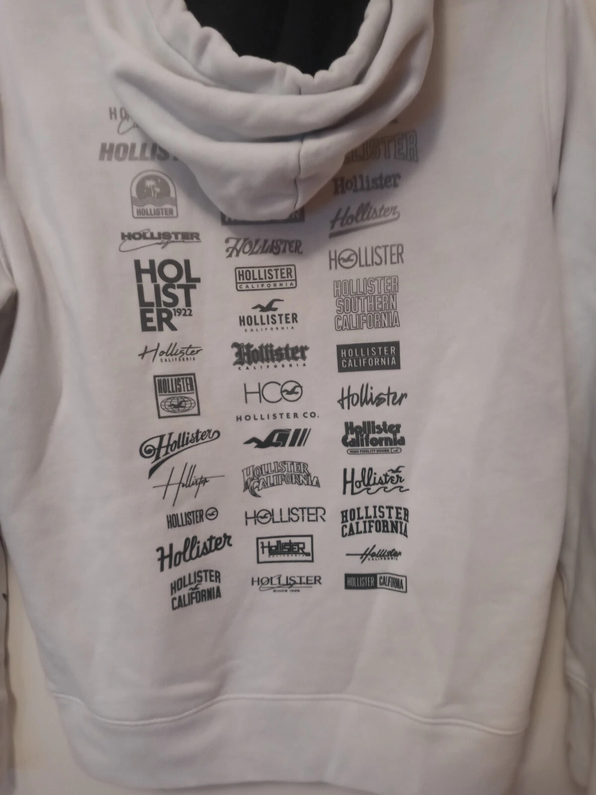 VETEMENTS Hollister Felpa con Cappuccio Donna Pullover Piccolo Beige con Tasca Frontale