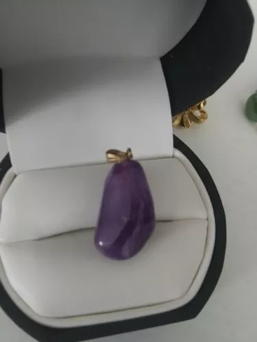 amethyst rock pendant from estate sale