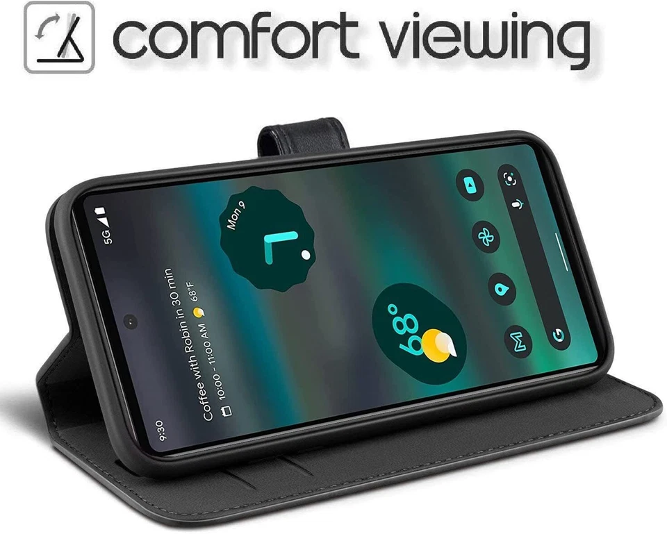 For Google Pixel 10/10 Pro/9A Leather Wallet Card Flip Magnetic Phone Case Cover - Image 2 of 4