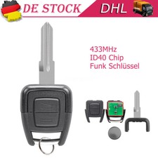 2 Tasten Funk Schlüssel 433MHz ID40 Für Opel Astra Zafira Vectra Frontera Omega