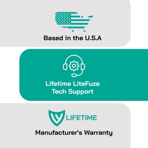 LiteFuze LC-500US 500W Travel Voltage Converter - USA Cord - Step Up/Down - Afbeelding 10 van 10
