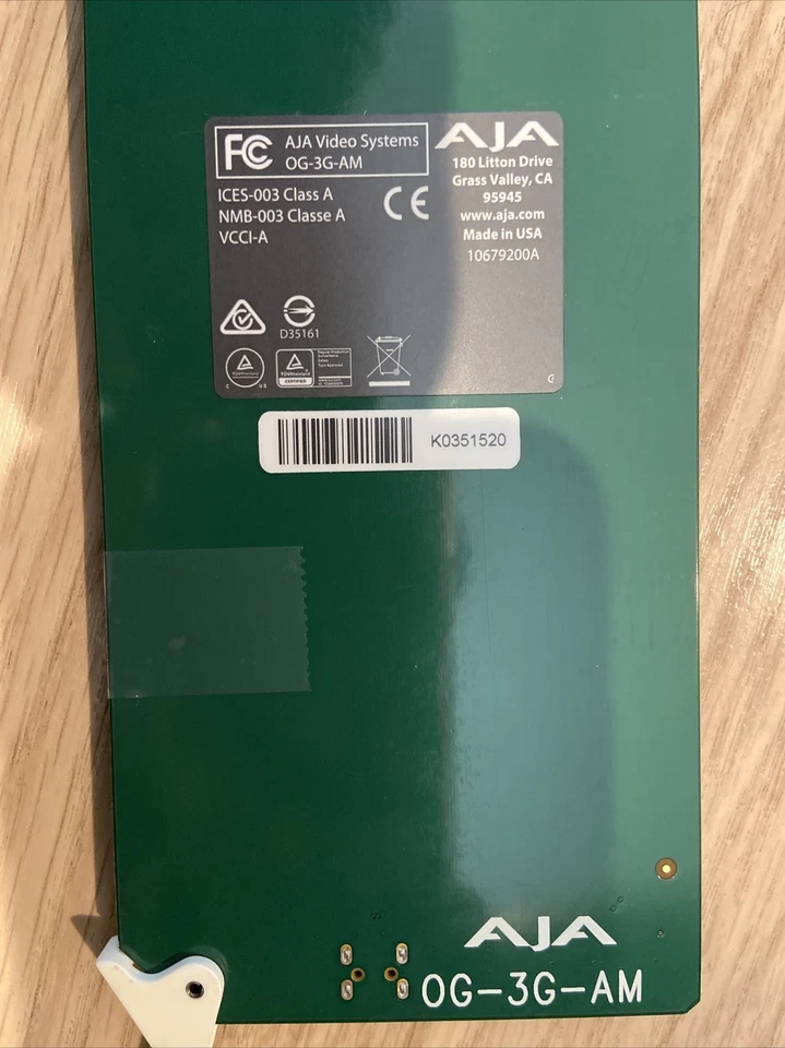 Tarjeta AJA OG-3G-AM 3G-SDI 8 canales integrada/desmembrada con soporte para tablero. Foto 3 de 4