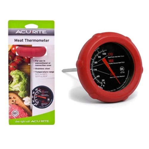 100 Genuine ACURITE Stainless Steel Silicone Meat Thermometer RRP 24.95