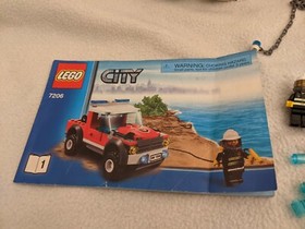 LEGO CITY FIRE TRUCK & FIRE HELICOPTER RESCUE 7206 99% Complete Minifigs Manual
