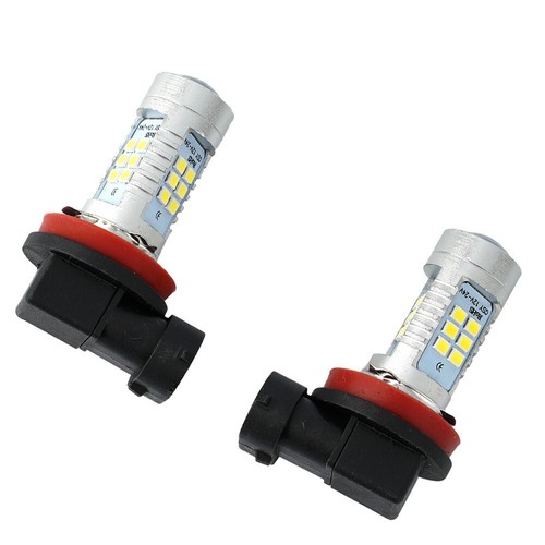 Superior 21 LED H8 H9 H11 Fog Light Bulbs 200W Luminous Flux 6000K Xenon White - Picture 23 of 24