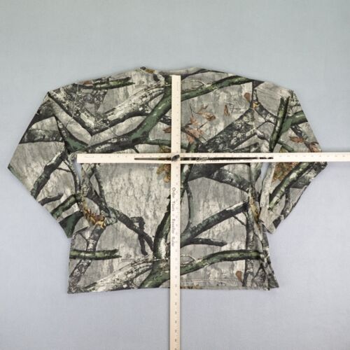 Game Winner Shirt Mens XL Gray Camo Mossy Oak Treestand Hunting Long Sleeve Tee - Picture 5 of 9
