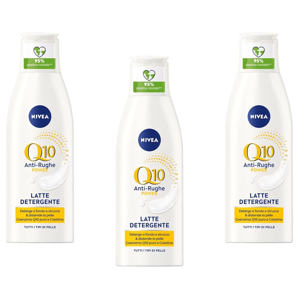 NIVEA VISO Q10 POWER LATTE DETERGENTE VISO ANTI-RUGHE 250ML.COENZIMA Q10 E CREATINA - Immagine 2