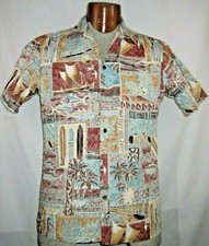 RJC Hawaiian Shirt Mens S Small Made in Hawaii Sailing Surfing USA