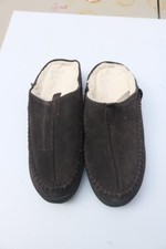 Goldtoe Premier Men's Slippers Brown Suede Memory Foam Size 7