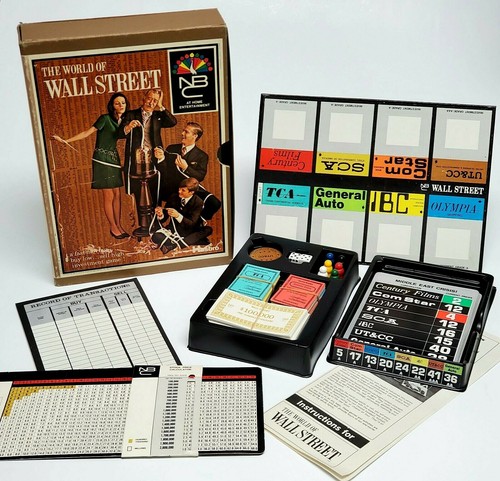 The WORLD of WALL STREET Hasbro 4000 Vtg Board Game Bookshelf NBC 1969 Complete - Picture 2 of 11
