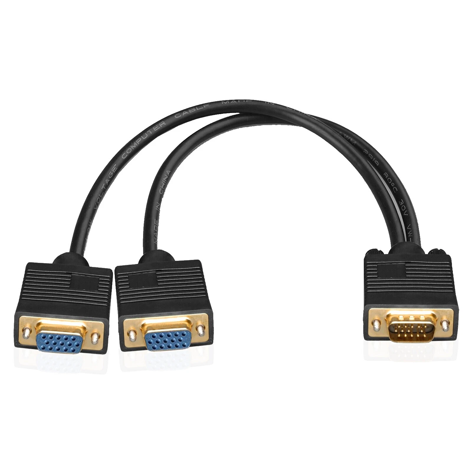 Cables divisores AV de monitor/duplicación divididos/conectados 1:2