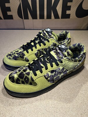NIKE SB Dunk Low Pro カモフラージュ Size 12.5M/14W Nike Dunk Low By You 'Green/Animal Print/Croc