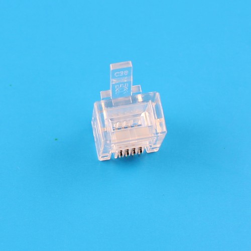 100Pcs RJ11 Connector Modular Phone Plug 6P4C CAT3 - Picture 5 of 5