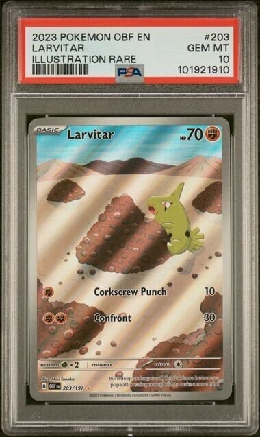 PSA 10 Gem Mint Larvitar 203/197 Sv03: Obsidian Flames IR | eBay PSA 10 Gem Mint Larvitar 203/197 Sv03: Obsidian Flames IR | eBay