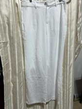 Women's White High-Waisted Trousers - Size S