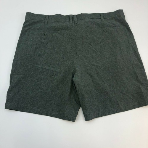 Croft & Barrow Shorts Mens 32 Heather Gray White Flat Front Stretch Slash Pocket - Picture 3 of 6