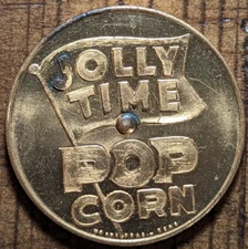 Sioux City, Iowa IA Jolly Time Pop Corn Whitehead Hoag NJ Spinner Trade Token
